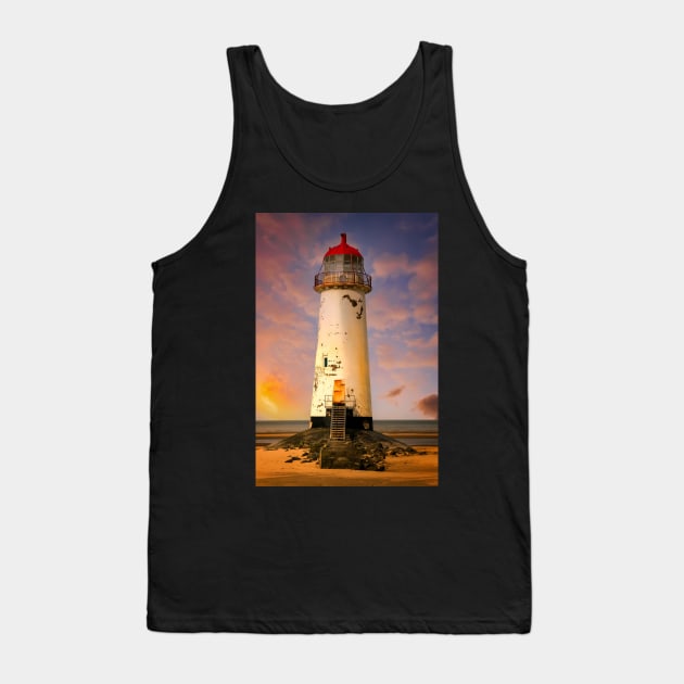 Talacre Lighthouse Wales Tank Top by Adrian Evans Photography